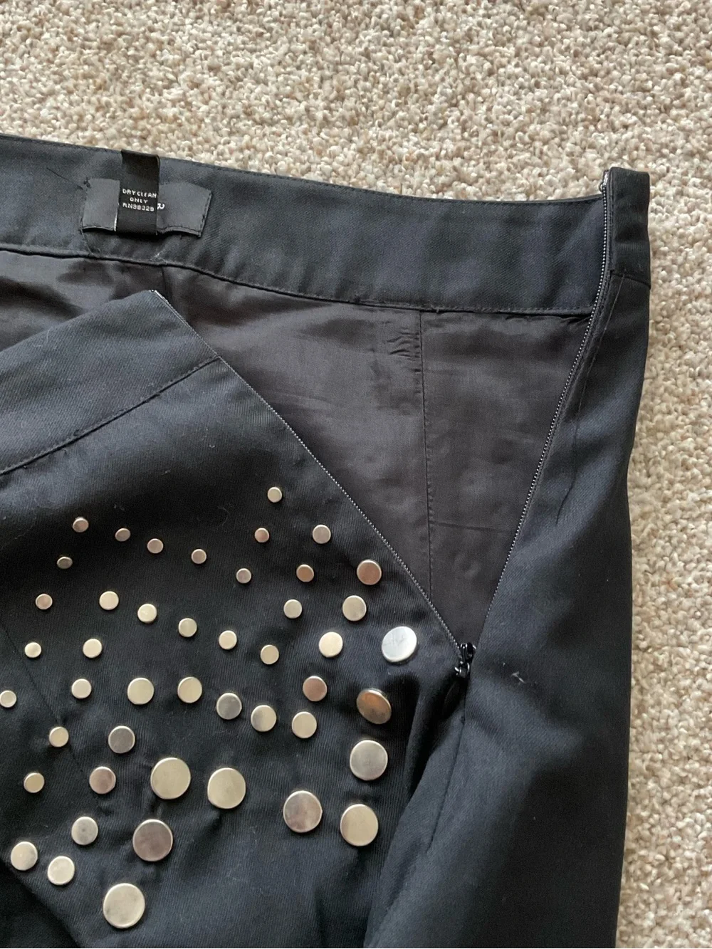 Aqua Black A-Line Skirt with Silver Studs - Picture 7 of 7
